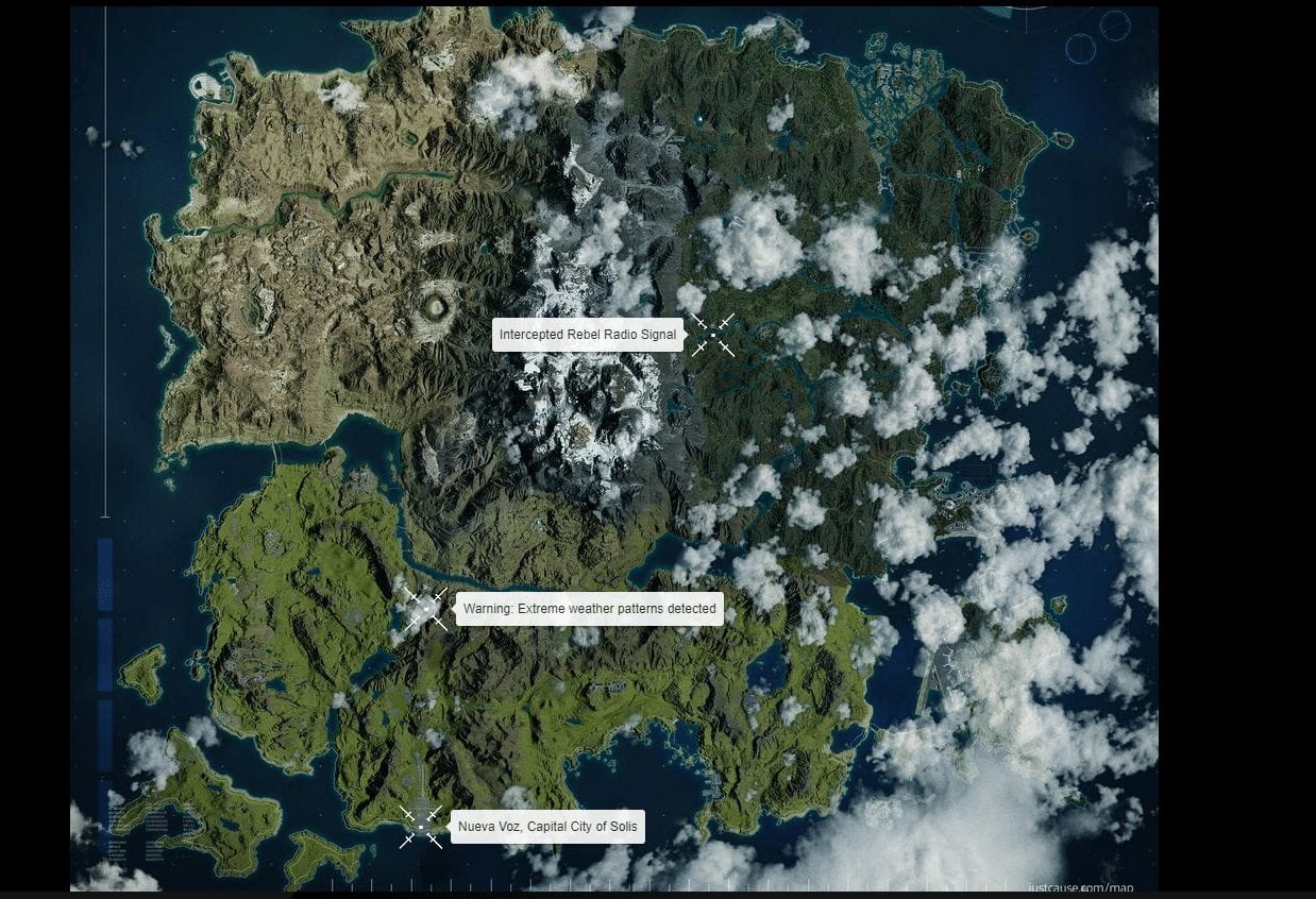 Just Cause 4 Mapa