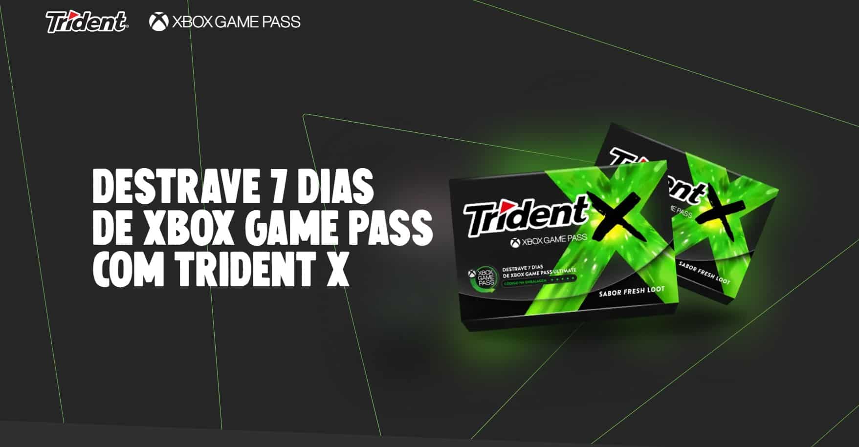 A cada Trident comprado, cliente ganha 7 dias de acesso aos jogos do Xbox