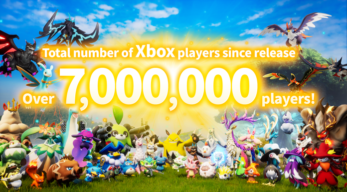 Palworld foi o terceiro maior lançamento third-party do Game Pass registrando 7 Milhões de jogadores