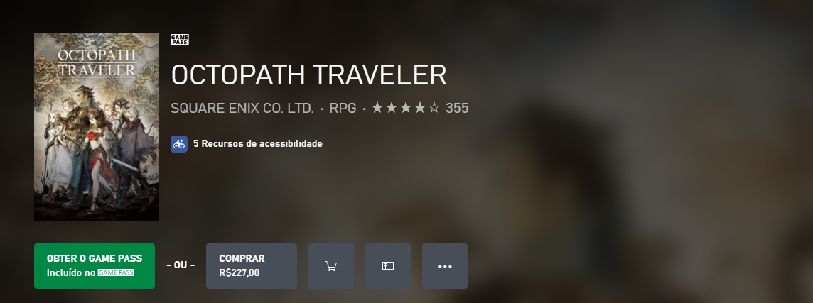 Octopath Traveler chegou no Xbox Game Pass!