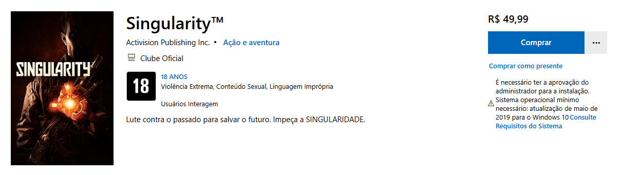 O Singularity foi adicionado de surpresa na loja do Xbox no PC!