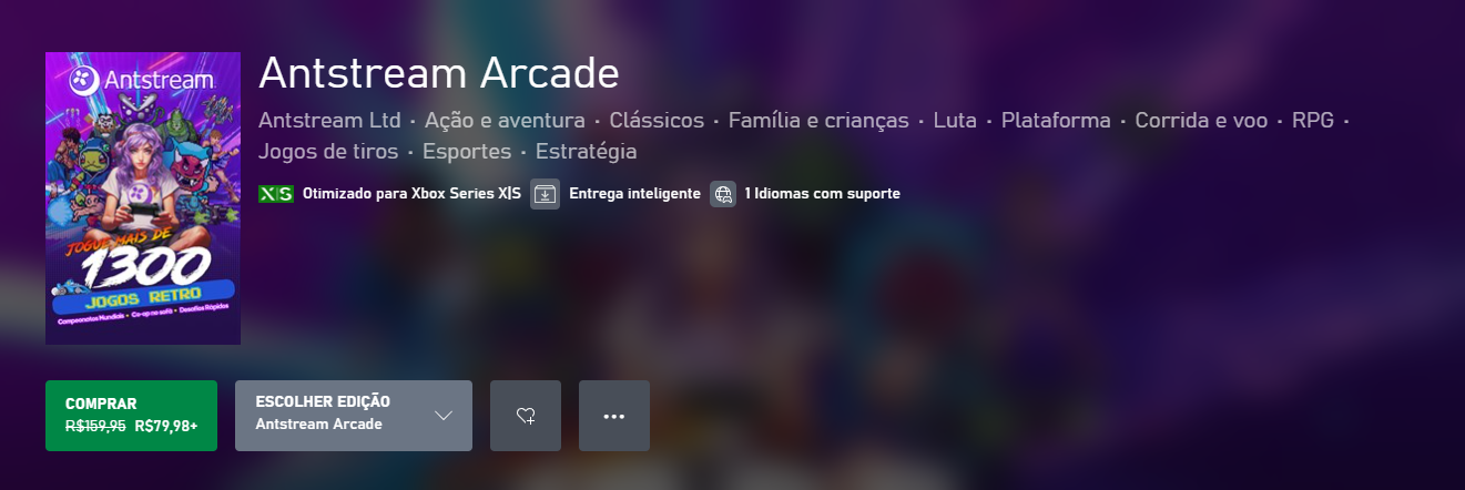 O Antstream Arcade está com um super-desconto no Xbox!