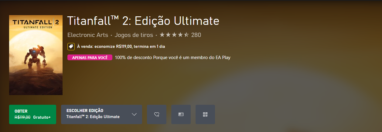 O Titanfall 2 está gratuito para ser resgatado na loja do Xbox!