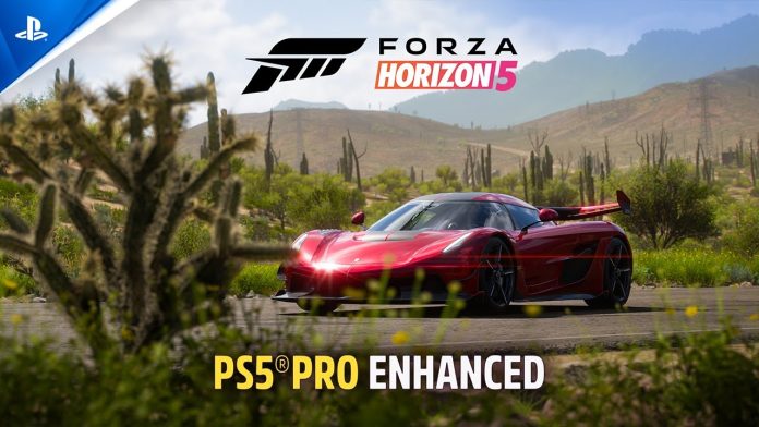 Olha essa: o PlayStation precisou recorrer ao Forza Horizon 5 para divulgar o seu console mais poderoso, o PS5 Pro.