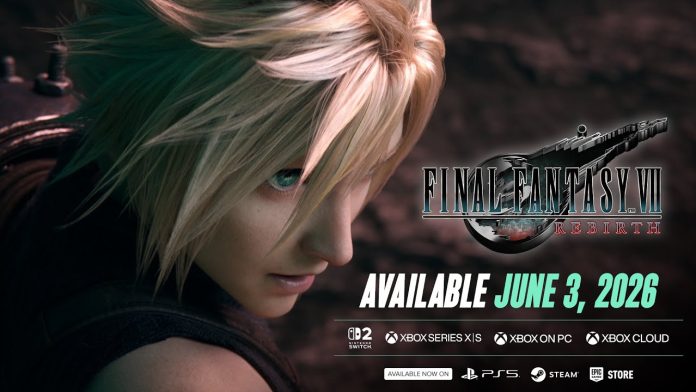 A Square Enix confirmou que o Final Fantasy 7 Rebirth será lançado no Xbox Series X|S e Nintendo Switch 2 em 03 de junho.