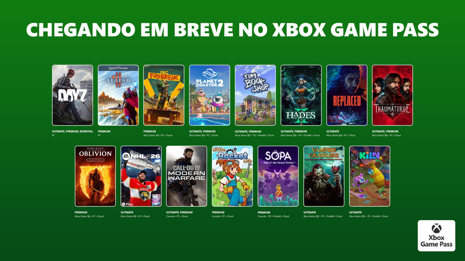 Através do Xbox Wire, a Microsoft divulgou os novos jogos que chegarão no catálogo do Xbox Game Pass para Console, xCloud e PC em abril.