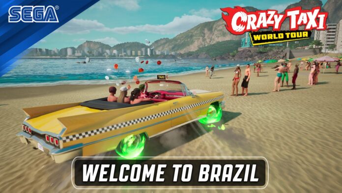 Crazy Taxi: World Tour terá um mapa inspirado no Brasil, com direito a praias, paisagens naturais, grafites e referências à cultura brasileira.